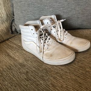 Loved White High Top Vans Sz 8